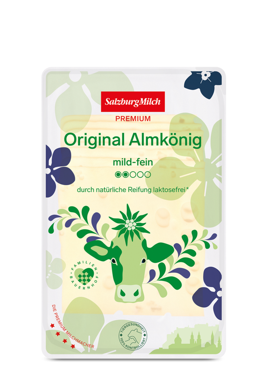 Almkönig Hartkäse in Scheiben 1kg Salzburg Milch