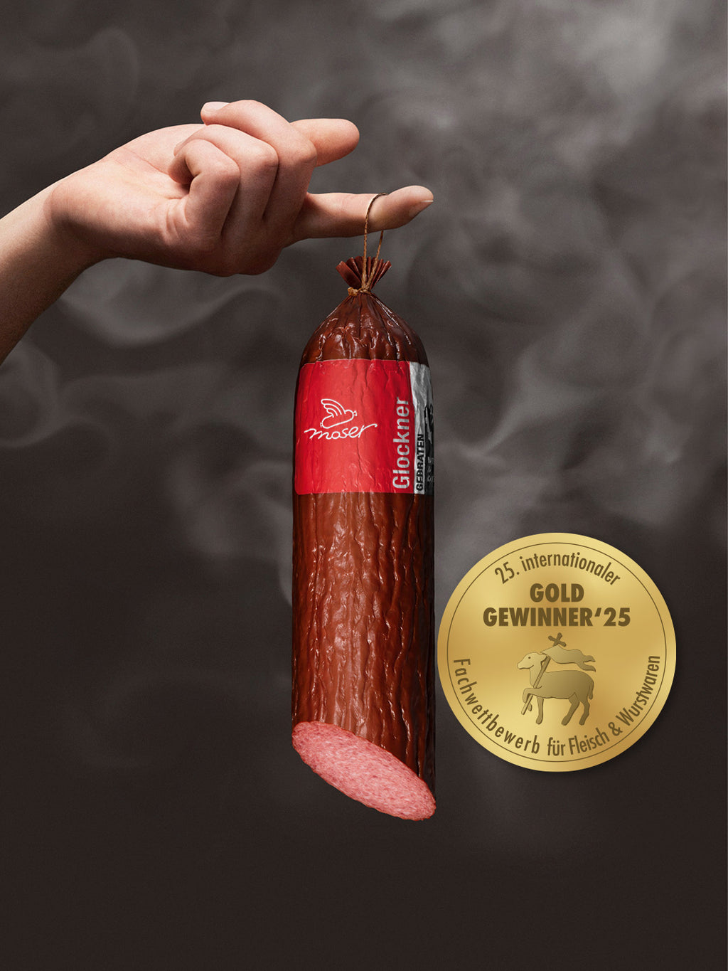 Dauerwurst Glockner, Goldmedaille 2025 – Moser, 220g vakuumiert