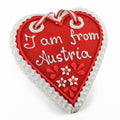 Kammerer Lebkuchenherz „I am from Austria“ – 20 cm