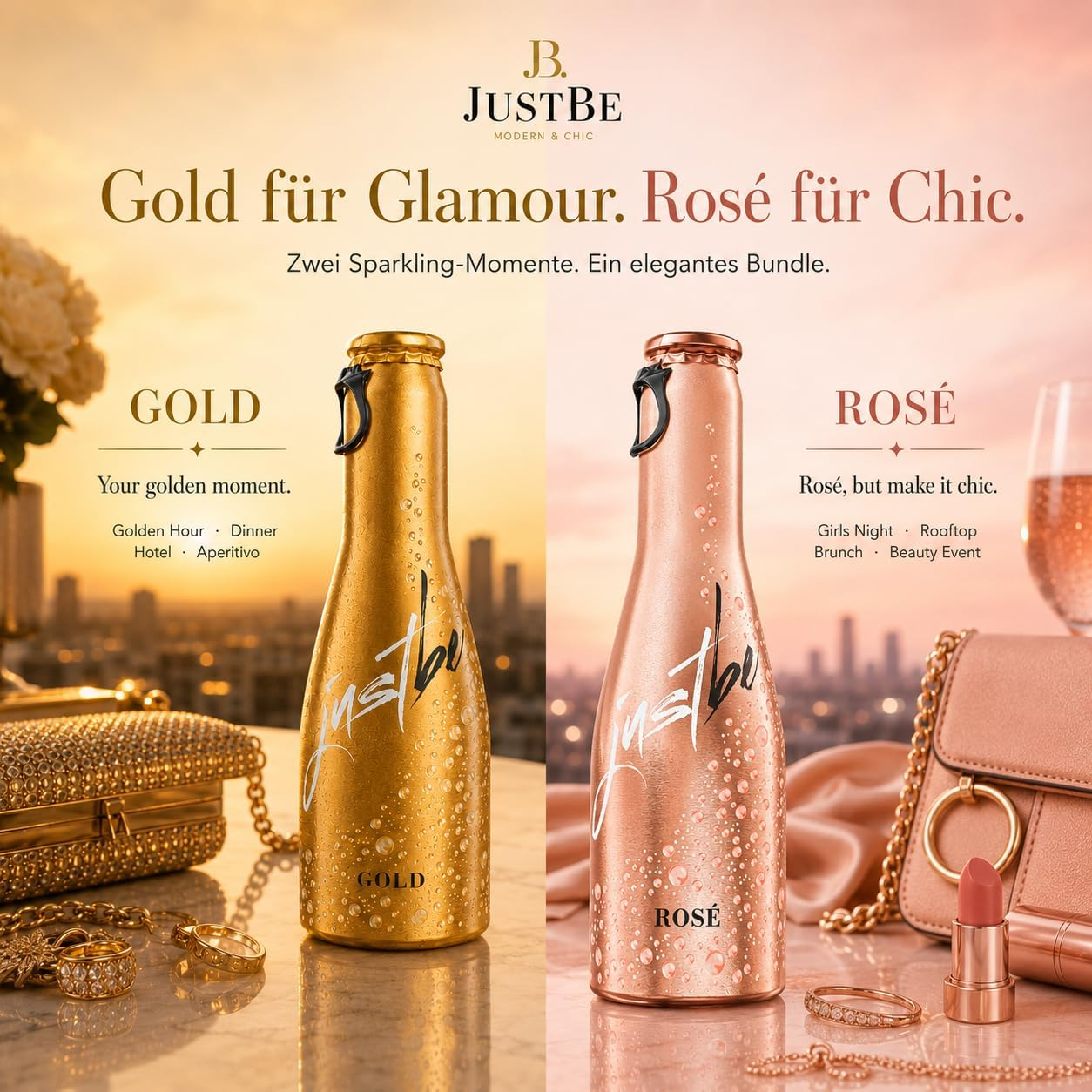just be Gold für Glamour, Rosé für Chic – Sparkling Icons Bundle