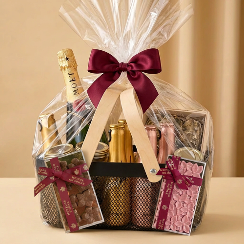 69 Geschenkkorb mit Metzger Himbeere und Edelweiss