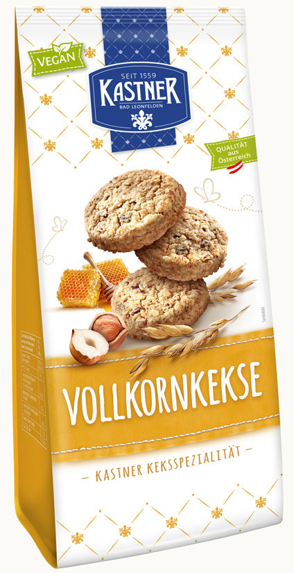 Kastner Vollkornkekse 250g Vegan – Seit 1559