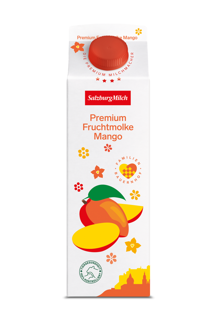 Premium Fruchtmolke Mango, Salzburg Milch 250ml