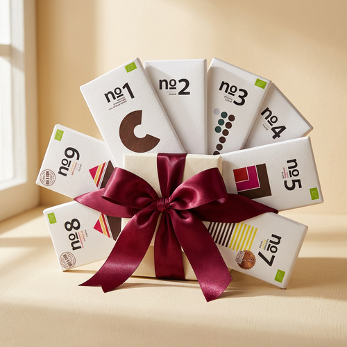 Alle Neune – Schokov Schokoladen-Geschenkset No. 1 bis No. 9