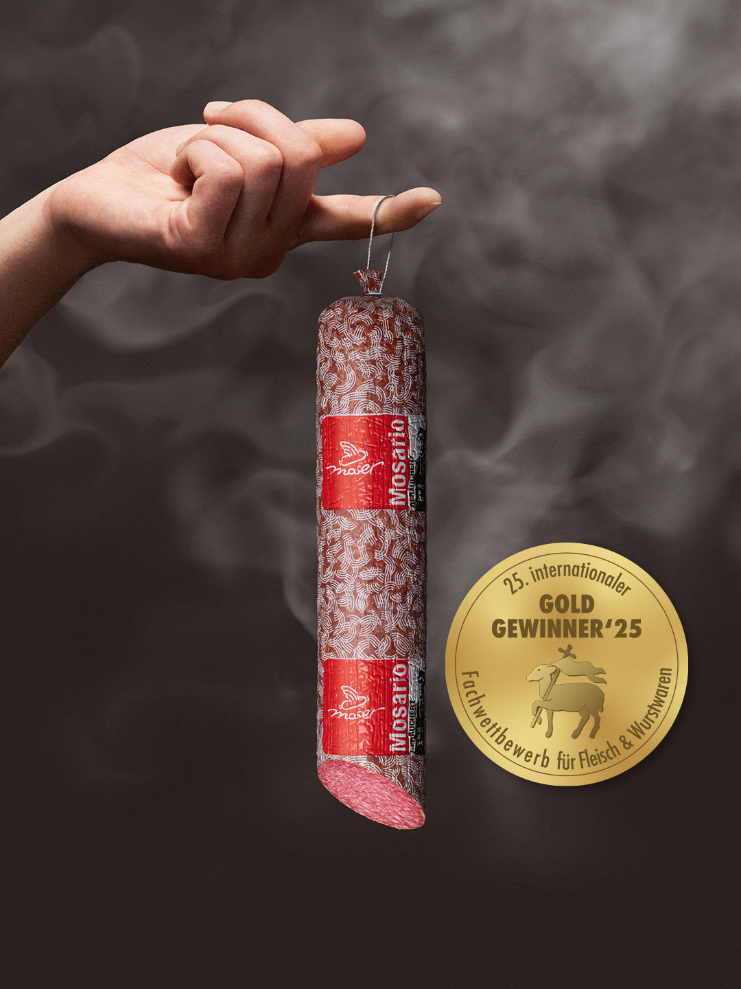 Salami, Mosario, geschnitten, 1.000 Gramm Packung, Moser, MHD ca.13 Tage