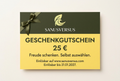 SANUSVERSUS Geschenkgutschein 25 Euro in Gelb
