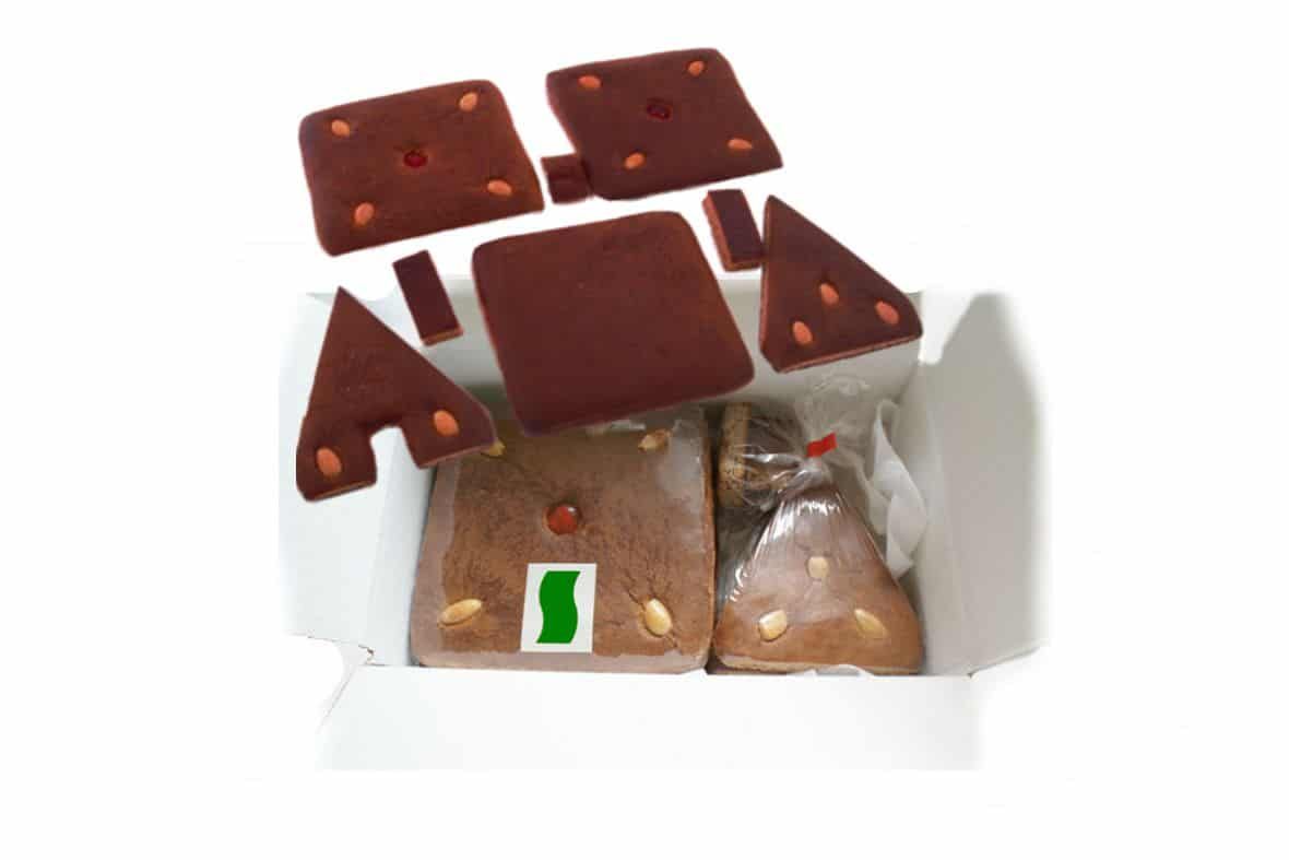 Schmid Gingerbread House Kit – 8 Pieces, approx. 420 g "Affordable Housing"